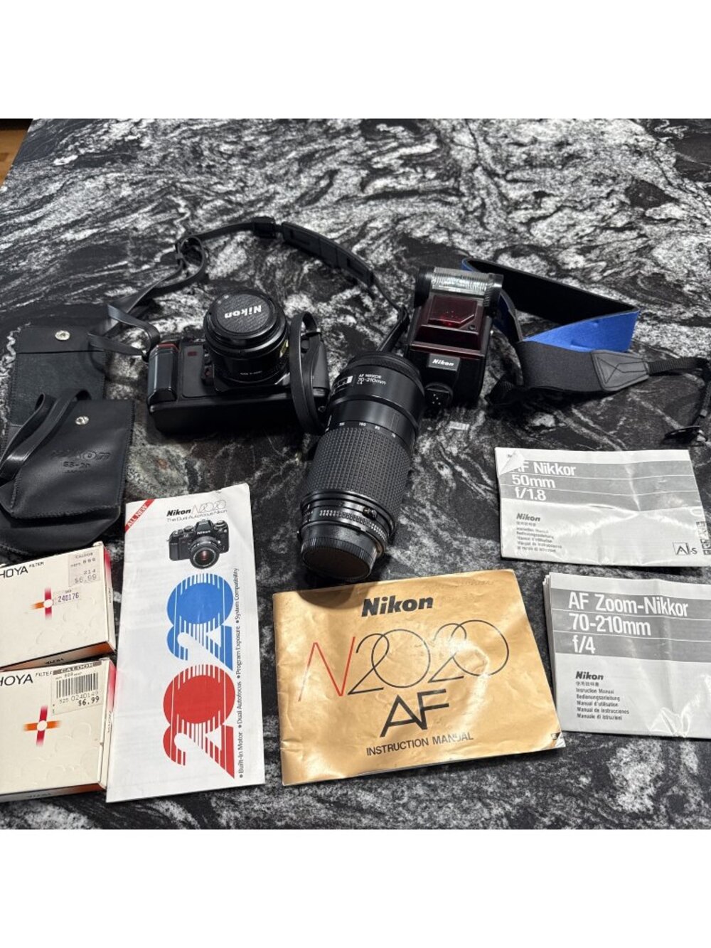 Nikon N2020 AF Camera With 2 Lenses Flash And Filters Includes Manuals
